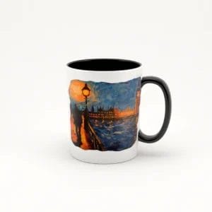 Taza de Londres de noche estilo Munch
